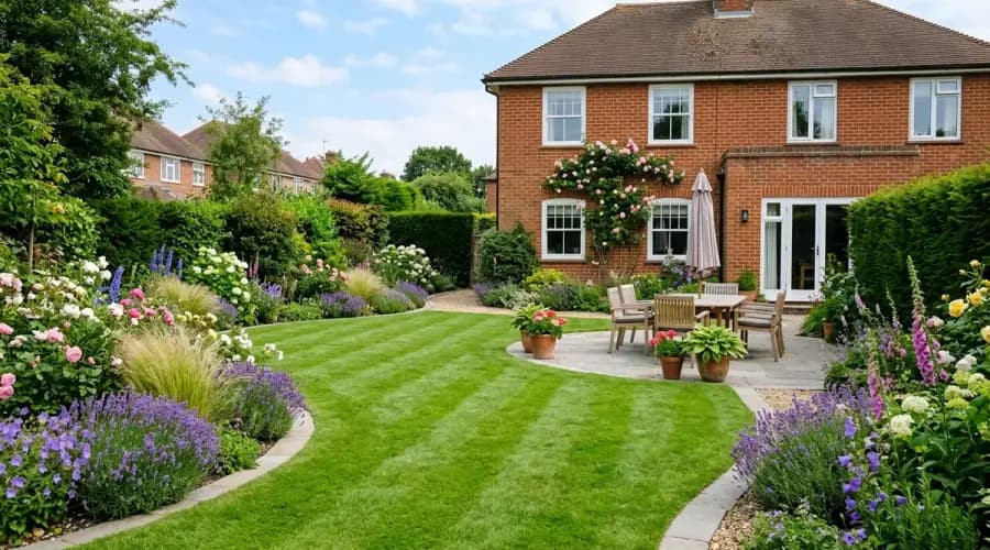 A beautifully landscaped British garden and home